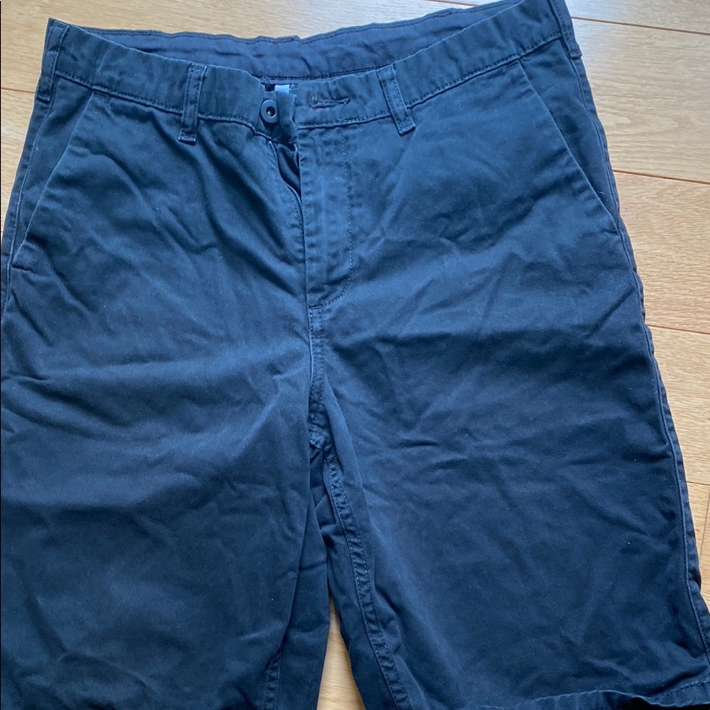 DC Black Flat Front Shorts Versatile Cotton Style